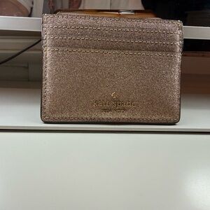 Kate Spade Shimmering Champagne Card Case